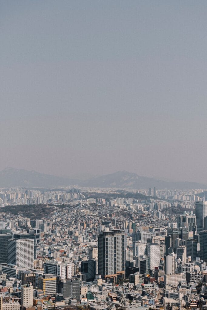 The Seoul skyline, the start of a 7-day Korea itinerary