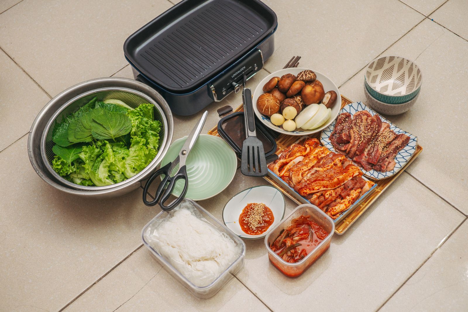 Korean BBQ in Seoul: What to Order & How to Grill (2026) A set of samgyeopsal for Korean BBQ