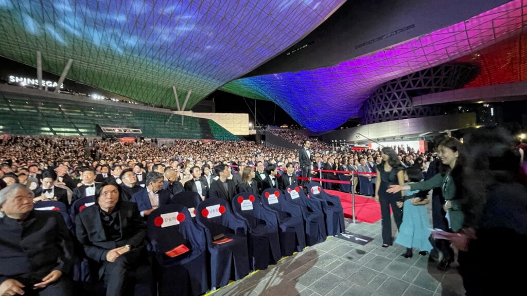 Opening night crowds at the Busan International Film Festival, held annually at Busan Cinema Center
