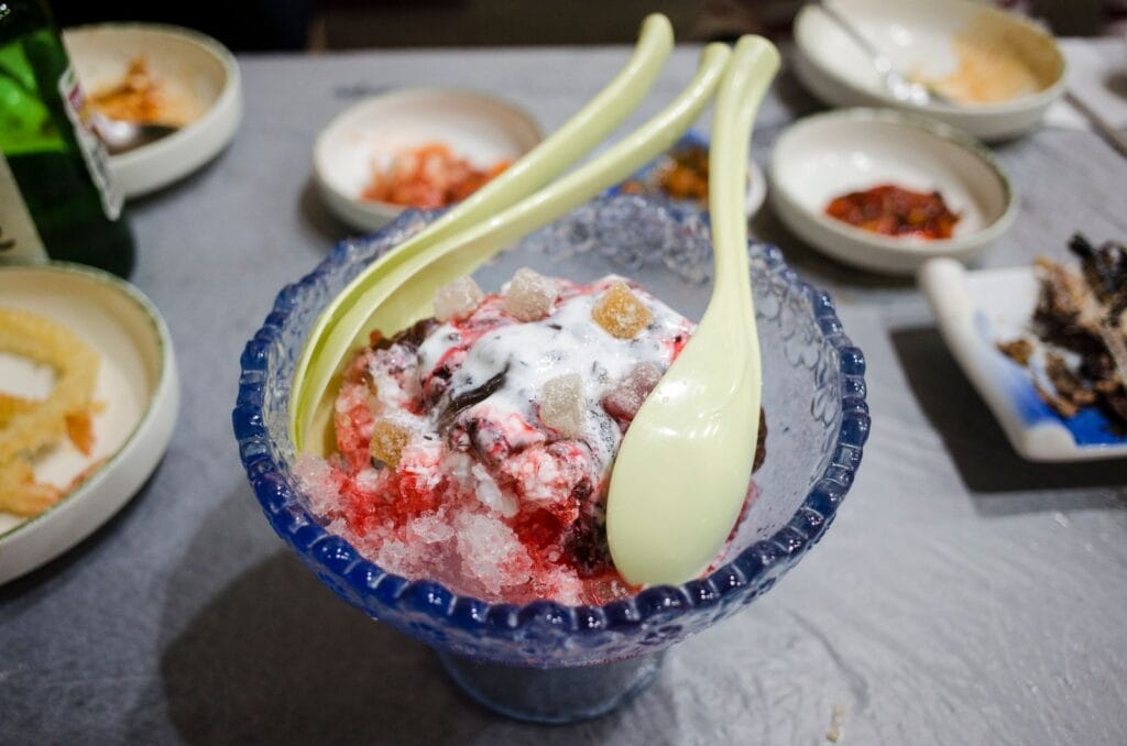 South Korea Summer 2026: Crowds, Heat, Typhoons & What to Book Now A colorful Korean patbingsu shaved-ice dessert, a favorite way to cool down in a Seoul summer