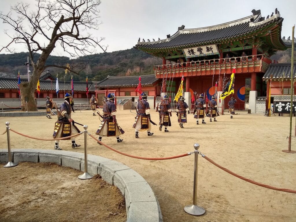 The stone ramparts of Hwaseong Fortress in Suwon, host site of the Suwon Hwaseong Cultural Festival