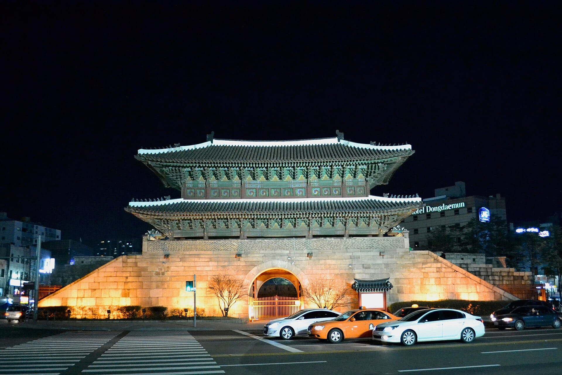 Where to Stay in Dongdaemun, Seoul: Best Hotels Near the DDP (2026) Heunginjimun, the historic Dongdaemun gate, floodlit at night in Seoul