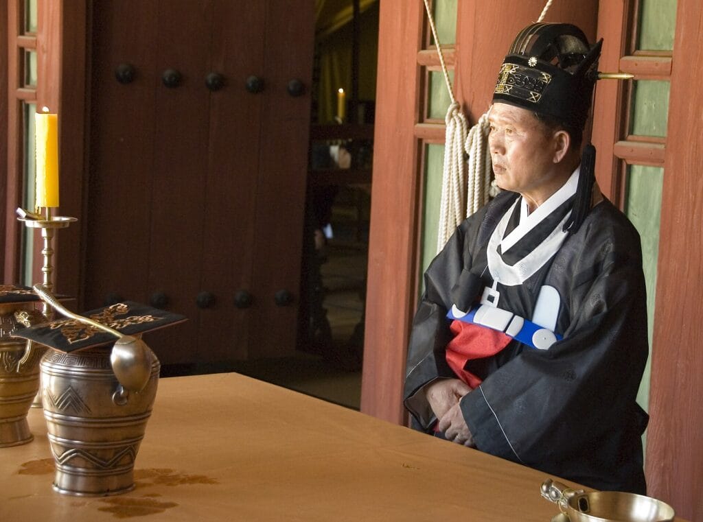 Jongmyo Jeryeak, the royal ancestral ritual music and dance performed at Jongmyo Shrine in Seoul